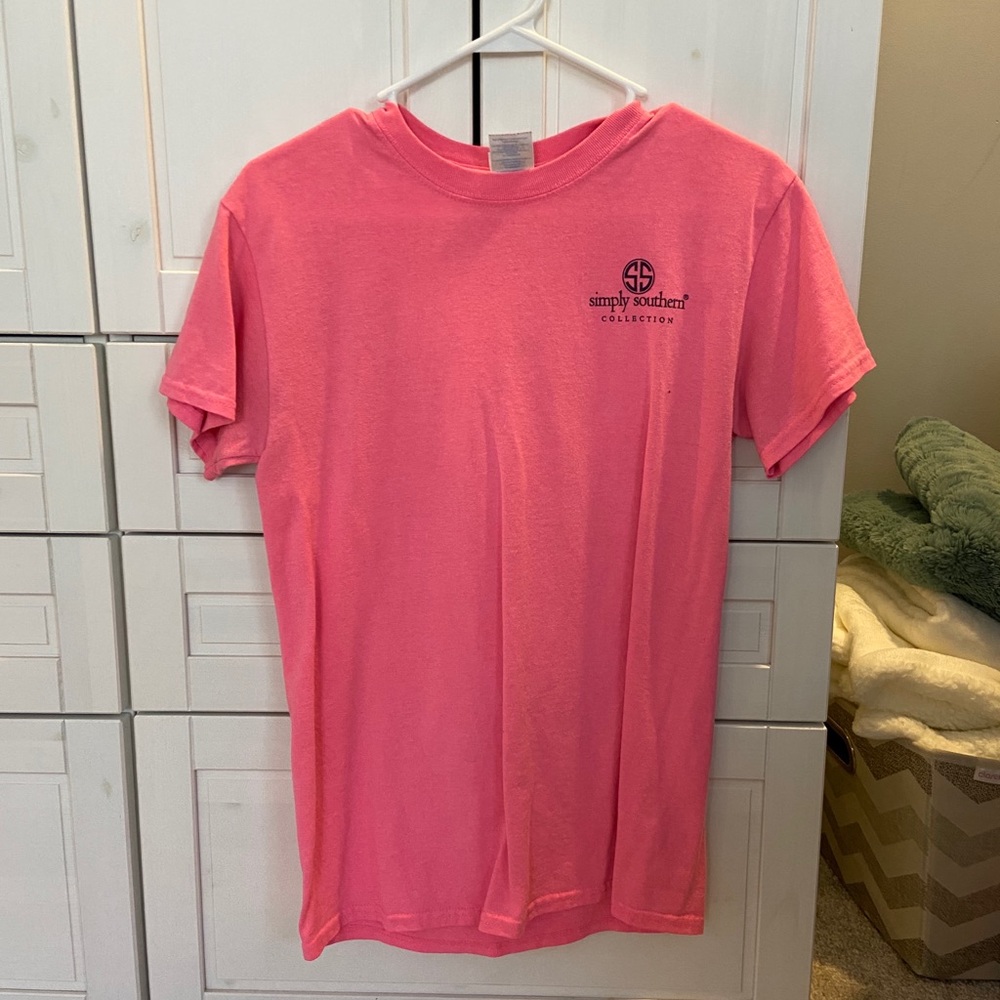 pink short sleeve simply southern tee